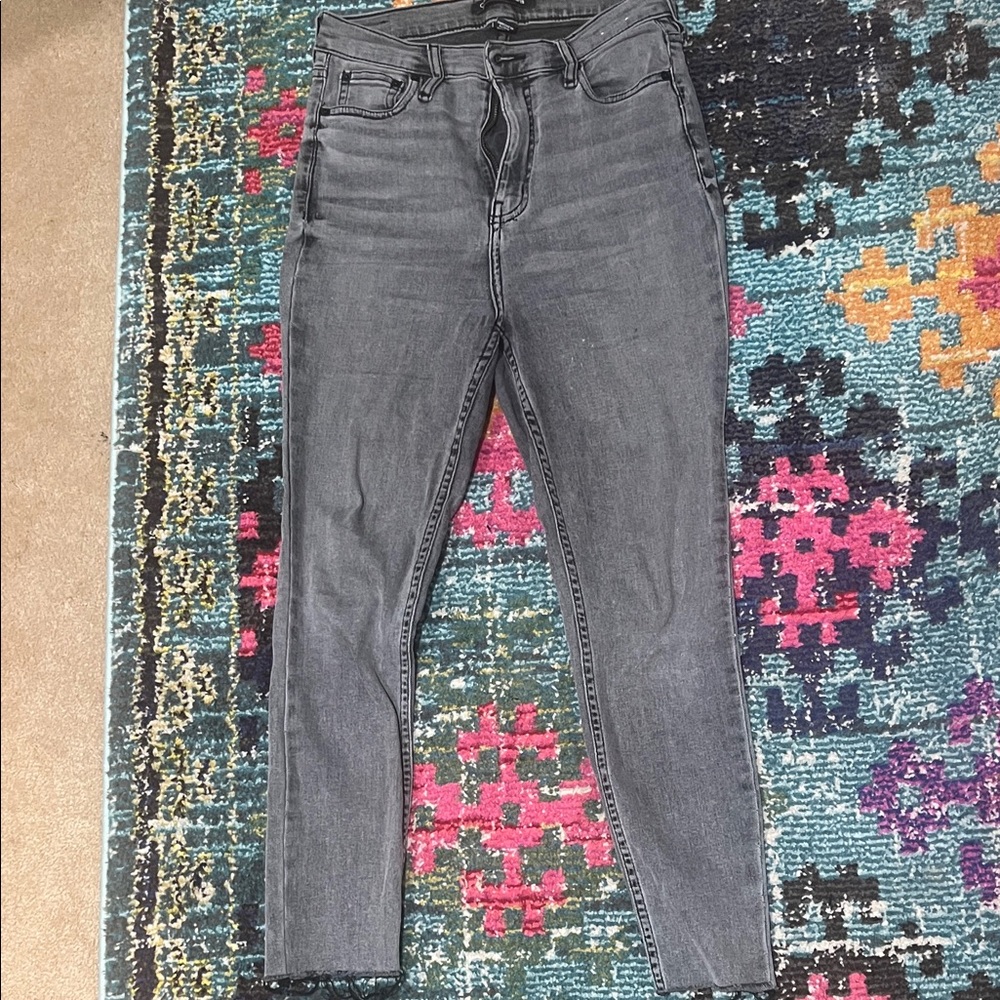 High waist Women's Calvin Klein Gray Jeans